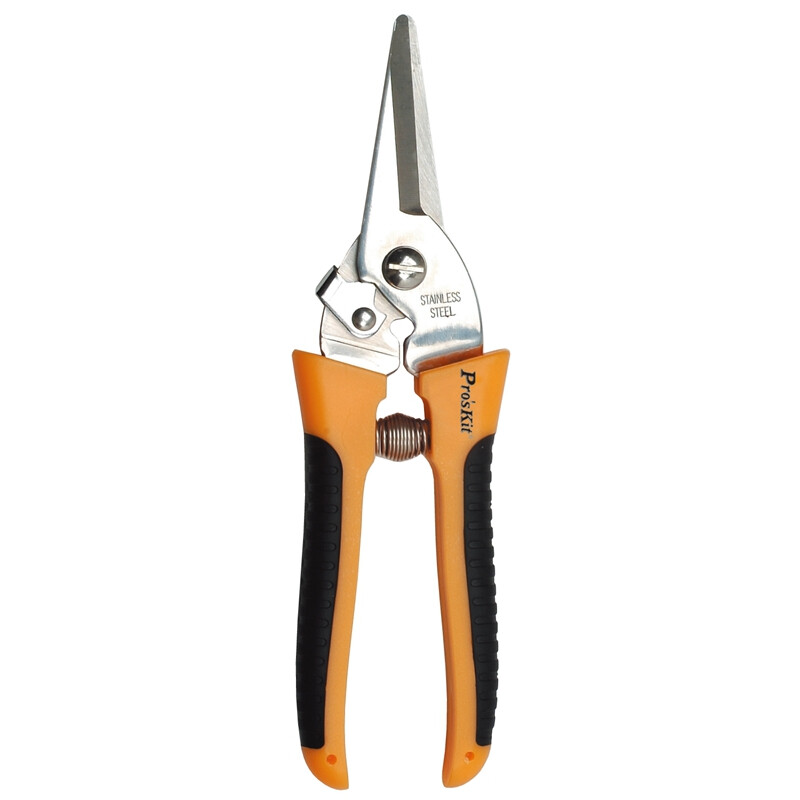 Baogong (Pro sKit) two-color stainless steel quick-cut industrial scissors sharp gardening/tailoring/thin aluminum plate (200mm) 8PK-SR007