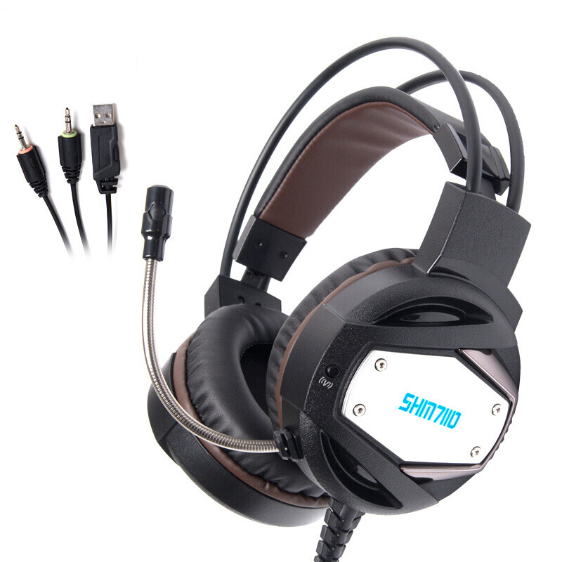 Ling Snake Head Mounted Gaming Headset With Microphone Led Lighting Ling Snake Head Mounted Gaming Headset With Microphone Led Lighting Vibration Shm7110 Black Jedi Escape En Headphones