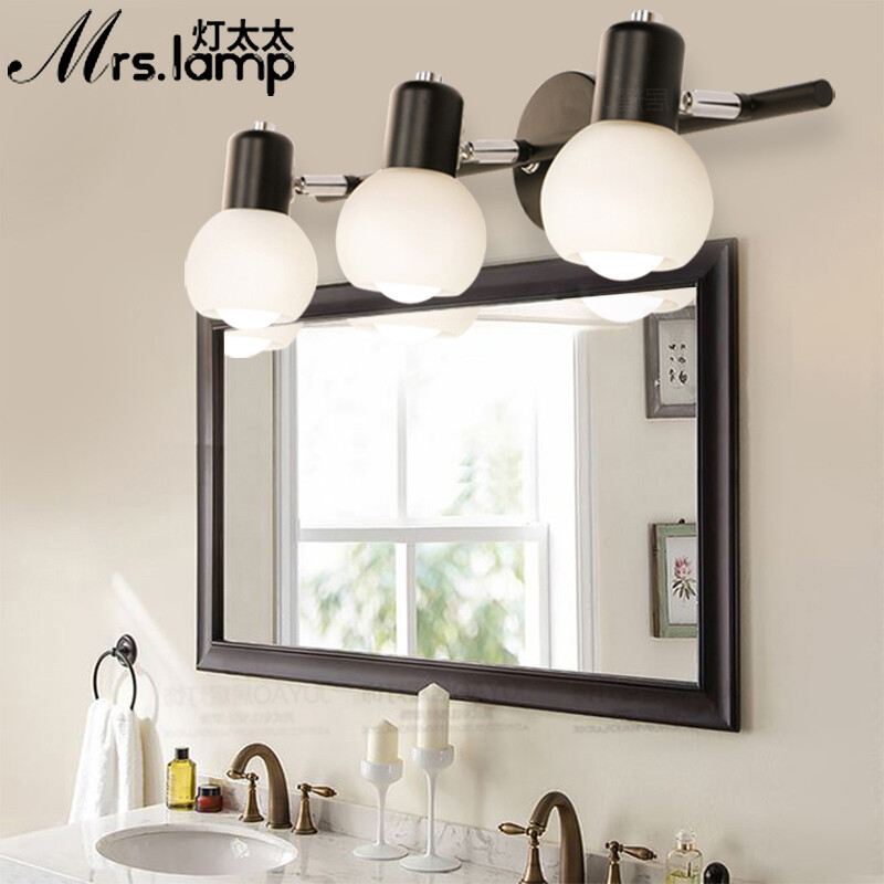 Lamp Wife Modern Minimalist Mirror Headlights Led Creative Bathroom Lamp Wife Modern Minimalist Mirror Headlights Led Creative Bathroom Wall Dressing Table Front Three Head Headlight