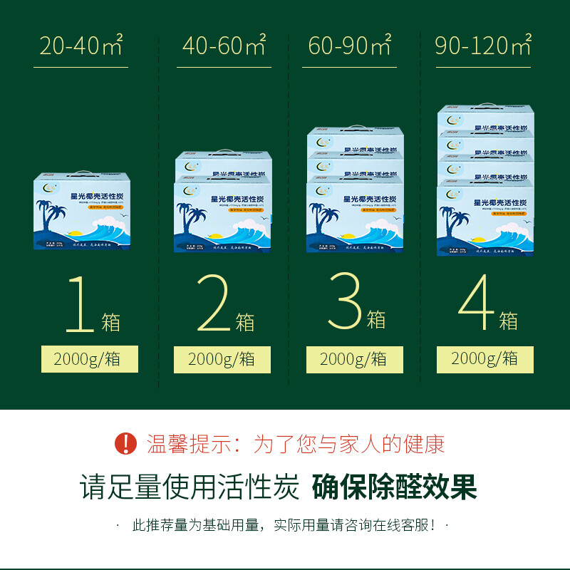 Starlight Hainan Coconut Shell Activated Carbon Pack High Iodine Value Formaldehyde Adsorption and Odor Removal for New House Decoration Vitamin Carbon Vacuum Packaging