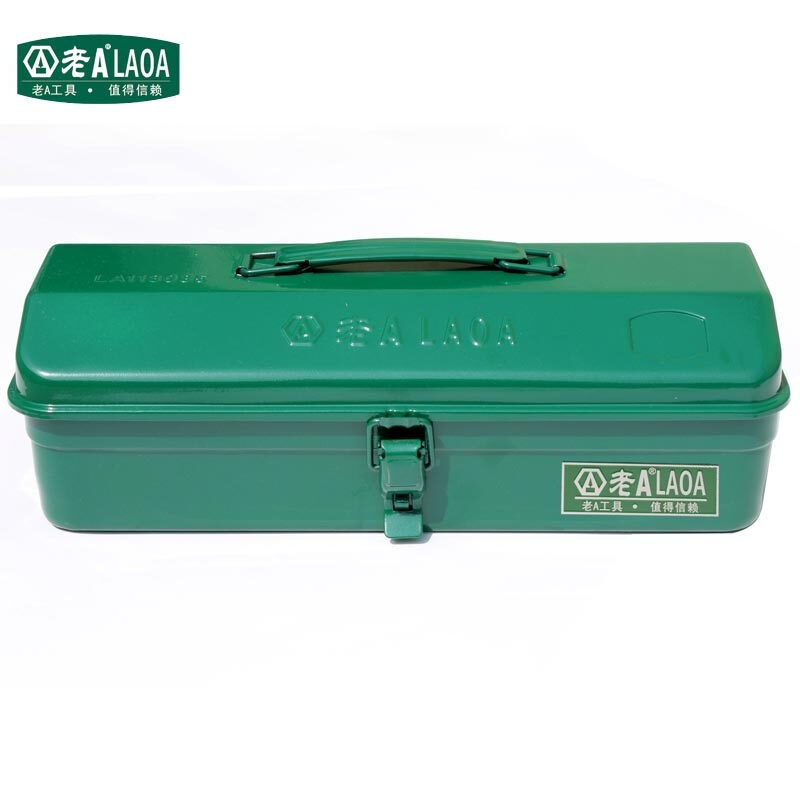 LAOA (LAOA) Hardware Household Tool Box Storage Box Car Thickened Iron Box Square 14 Iron Box with Compartment LA113114
