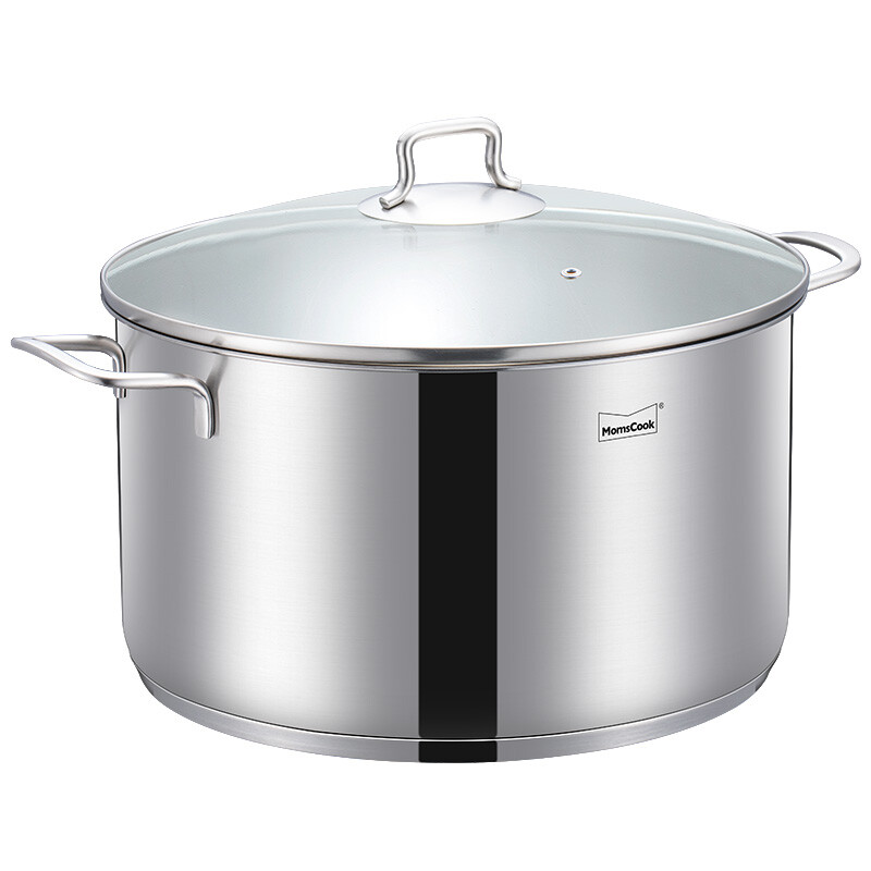 Momscook stainless steel steamer steamer 304 two-layer steamer double bottom thickened gas induction cooker universal soup pot steamer dual-purpose (MT30ST) double-layer steamer 30cm