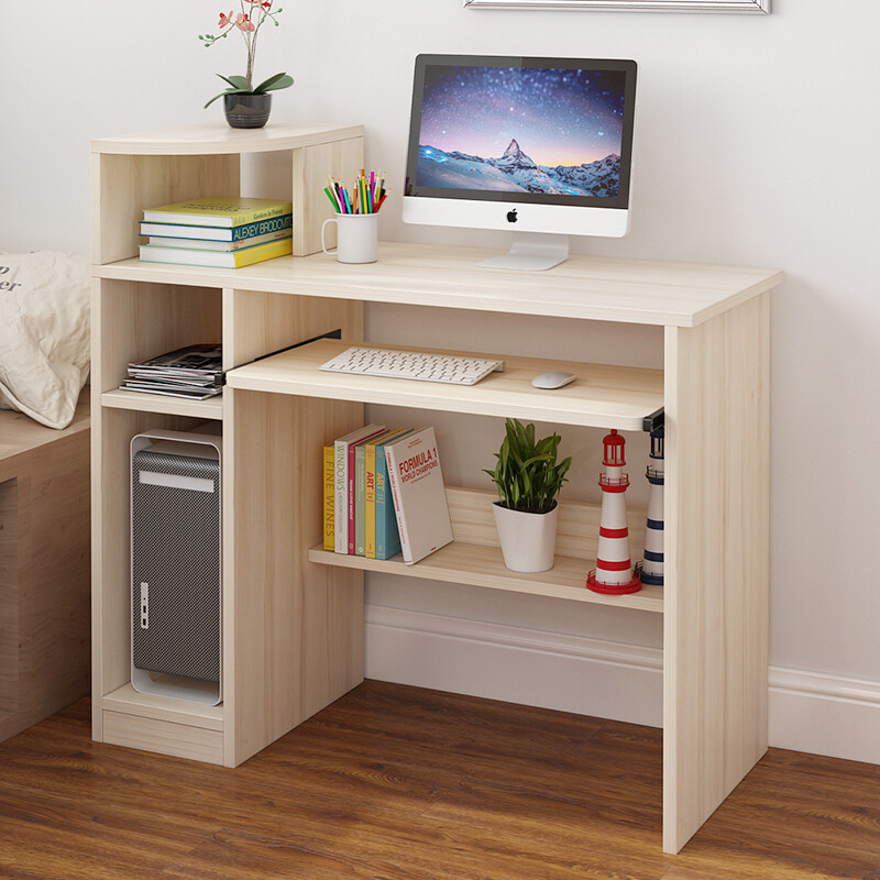 Cool Shark Computer Desk Desktop Home Simple Table Bedroom Cool Shark Computer Desk Desktop Home Simple Table Bedroom Modern Economical Student Writing 90x48 Cherry Maple Color