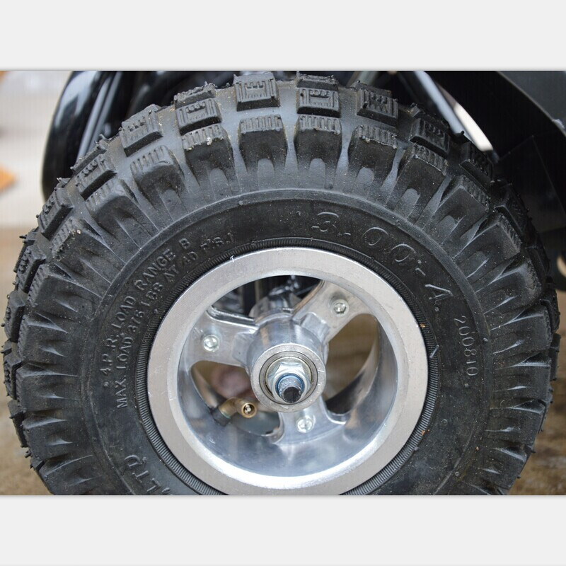 Airuge 49cc fuel four-wheel motorcycle, small four-wheel rechargeable electric ATV, children's mini motorcycle, red and white, oil-burning electric start model