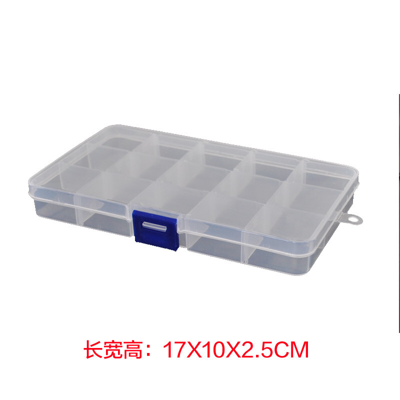 FASITE parts box 15 compartments removable thickened plastic tool component box accessories hardware screw box transparent