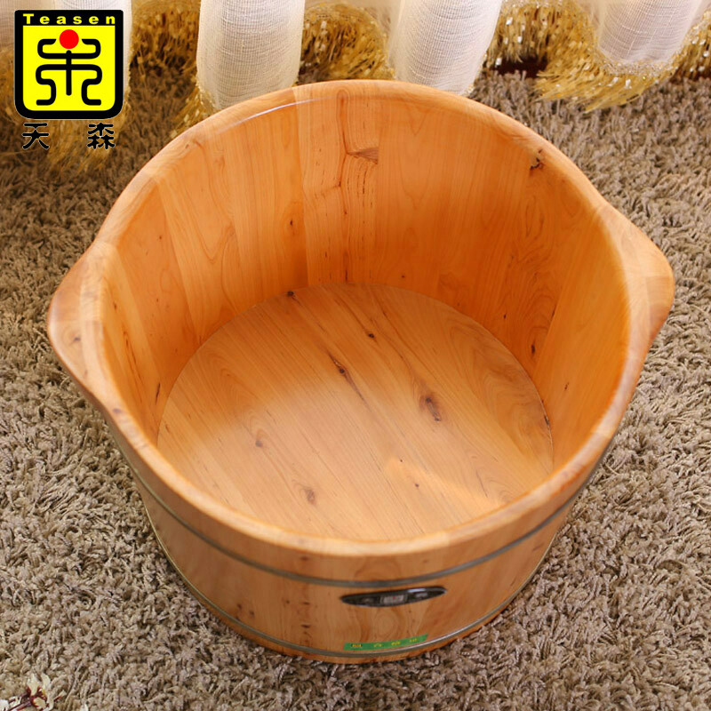 Tiansen Wooden Barrel 26cm High Foot Bath Cedar Wood Tiansen Wooden Barrel 26cm High Foot Bath Cedar Wood Solid Tub