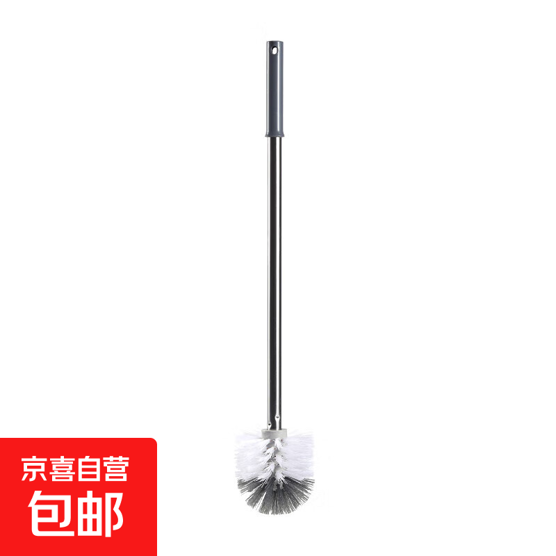 Toilet brush with long handle for cleaning without dead ends, round head toilet brush 360 cleaning