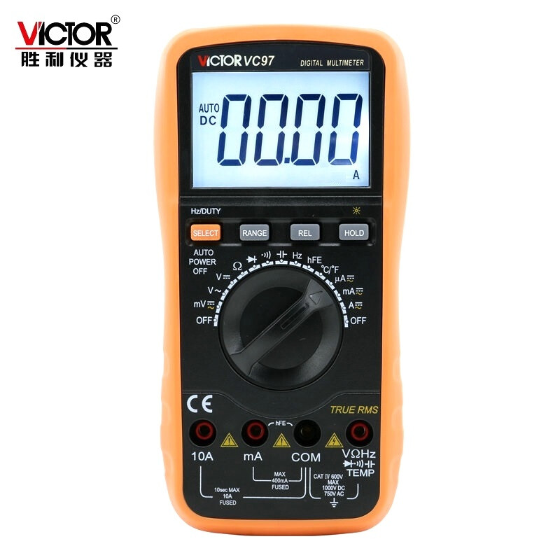 Victory Instrument (VICTOR) multimeter digital high-precision fully automatic household electrician multi-function digital display multimeter capacitance meter measuring instrument VC97 standard
