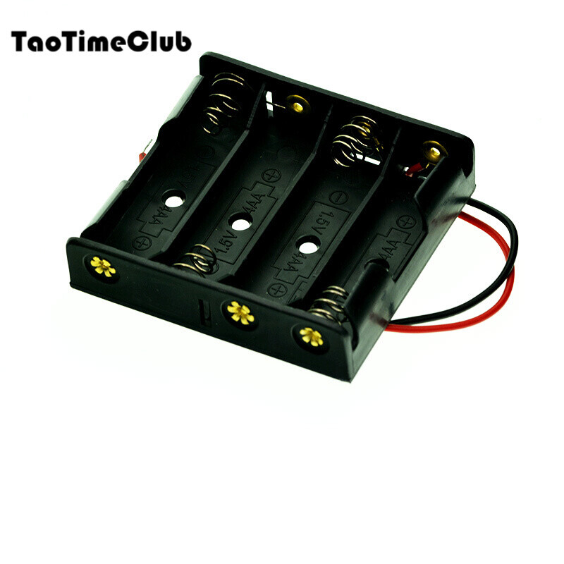 TaoTimeClub Battery Protection Stand Battery Box Battery Stand Charging Stand No. 5 No. 7 No. 1 Section 2 Sections 3 Sections 4 Sections Multiple Specifications Available 4 Sections No. 5 with Cable (1 piece)