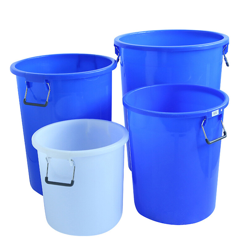 Kelibang large plastic bucket round storage bucket large capacity bucket hotel kitchen industrial sanitation property trash can 100L white without lid KB3001