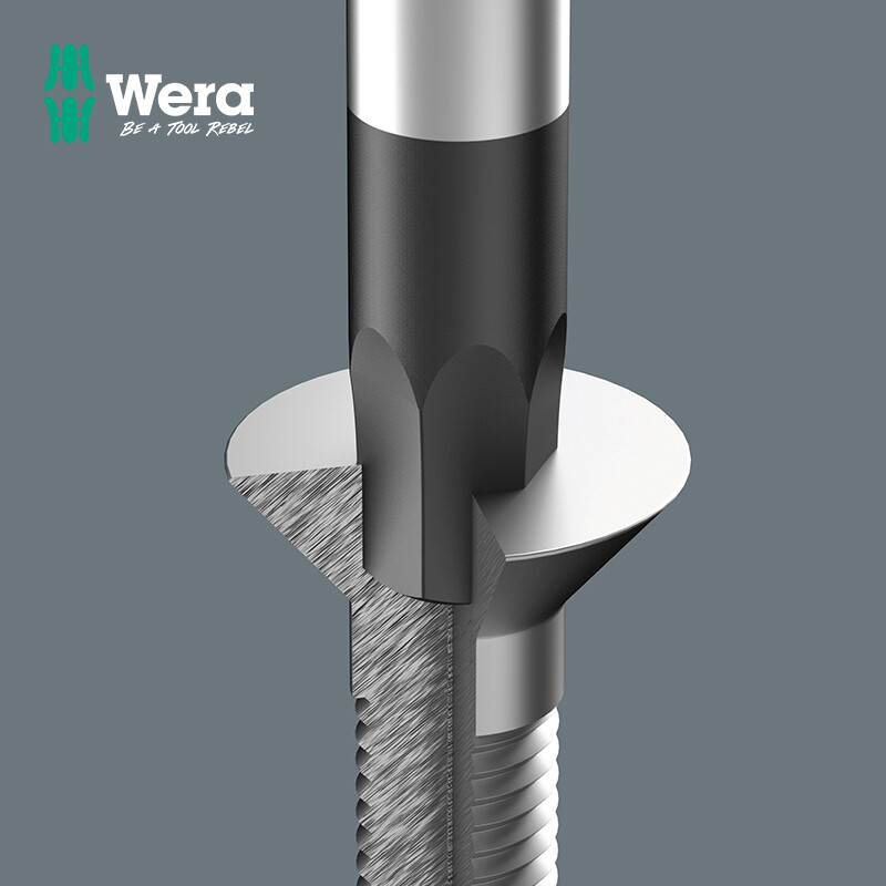 WERA hexagonal screwdriver Germany 354 industrial grade enhanced bit protection screw anti-slip wire hardware repair imported 3.0x75 05023110001