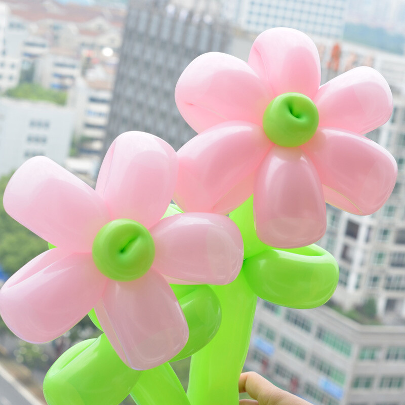 Jingtang long magic balloon holiday decoration children's day creative shape balloon mixed color 100 pieces with inflatable tube