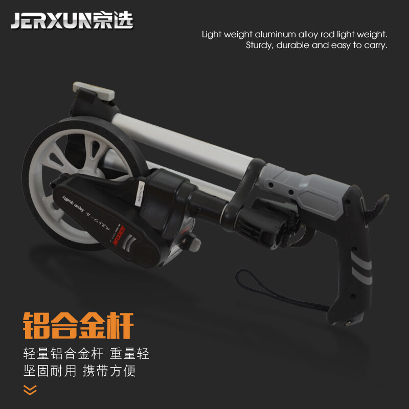 JERXUN Taiwan-imported rangefinder hand-pushed roller-type distance measuring wheel high-precision digital display mechanical and electronic ruler wheel measuring instrument 6-inch portable distance measuring wheel