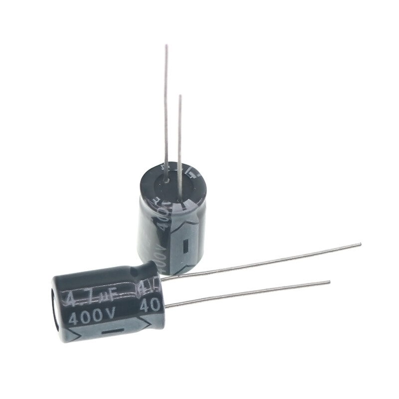 TaoTimeClub electrolytic capacitor 400V/4.7UF volume 8*12 aluminum electrolytic capacitor 10 pieces