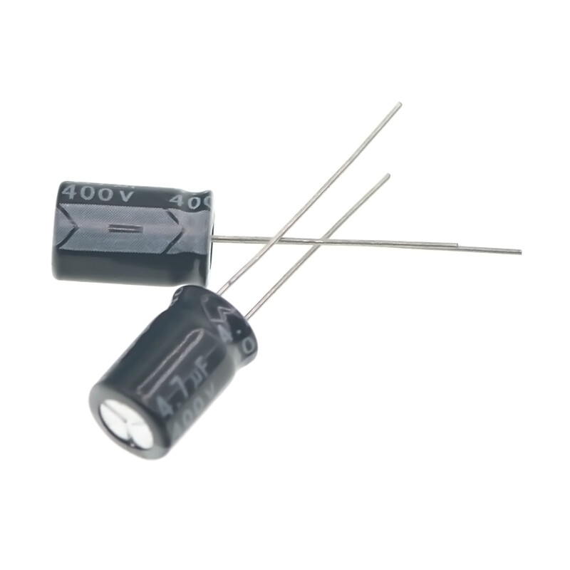 TaoTimeClub electrolytic capacitor 400V/4.7UF volume 8*12 aluminum electrolytic capacitor 10 pieces