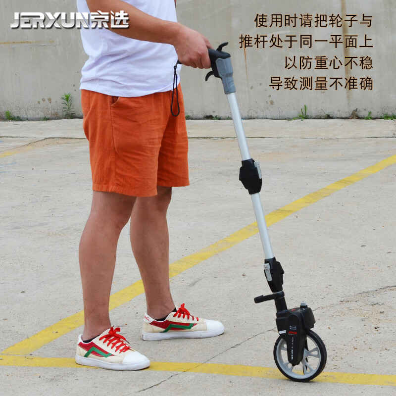 JERXUN Taiwan-imported rangefinder hand-pushed roller-type distance measuring wheel high-precision digital display mechanical and electronic ruler wheel measuring instrument 6-inch portable distance measuring wheel