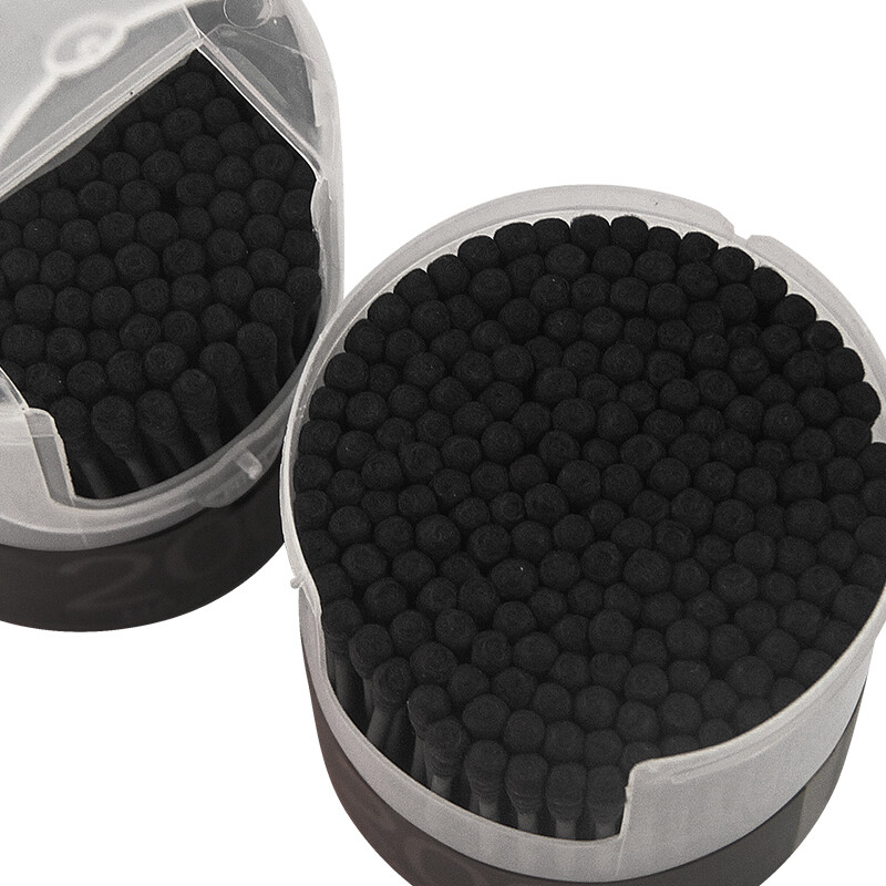 Laughing Mom Black double-headed spiral ear cotton swabs, ear cotton swabs, 200 pieces