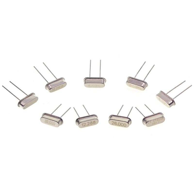 TaoTimeClub quartz crystal oscillator plug-in two-pin HC-49S passive clock crystal 3.579545MHz-40MHz 14.31818M plug-in two-pin (5 pieces)
