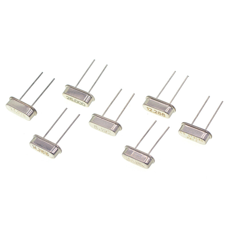 TaoTimeClub quartz crystal oscillator plug-in two-pin HC-49S passive clock crystal 3.579545MHz-40MHz 14.31818M plug-in two-pin (5 pieces)
