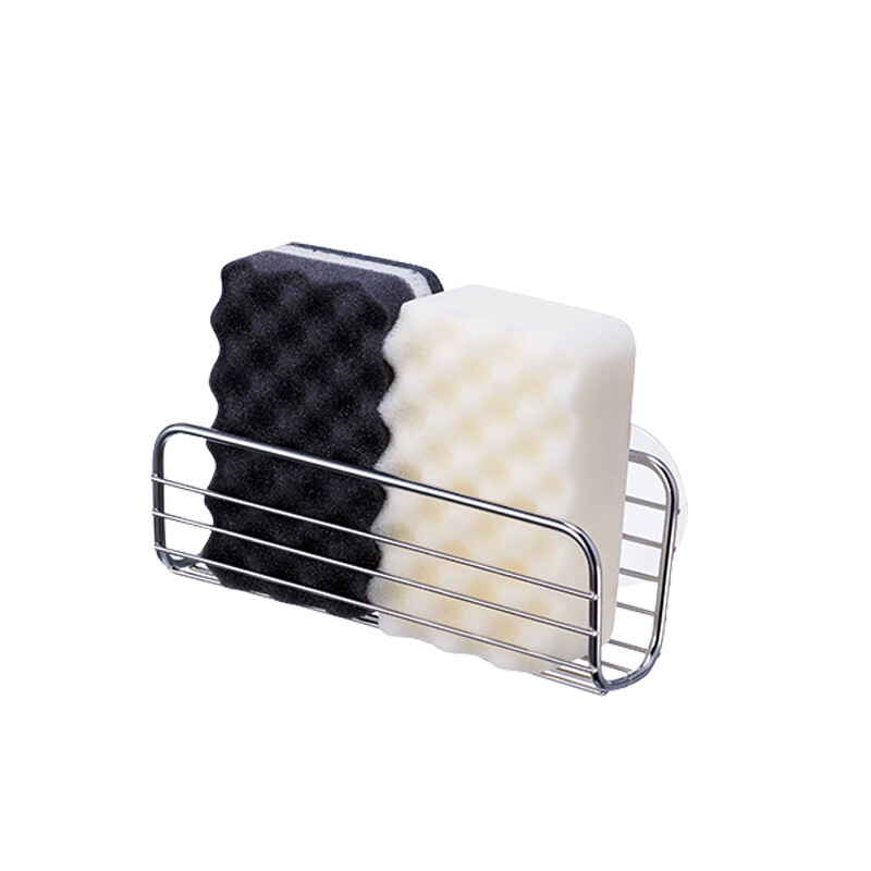 Asvel An Stainless Steel Kitchen Suction Cup Sink Rack Asvel An Stainless Steel Kitchen Suction Cup Sink Rack Dishwashing Sponge Drain Washing Holder Color