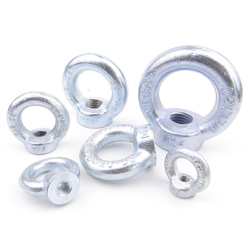 Jishuo eye bolt 304 galvanized British eye nut eye screw lifting eye/hanging nut galvanized fine tooth eye hanging wire M36 (5.1T)