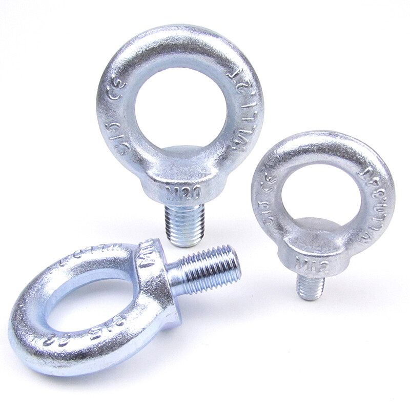 Jishuo eye bolt 304 galvanized British eye nut eye screw lifting eye/hanging nut galvanized fine tooth eye hanging wire M36 (5.1T)