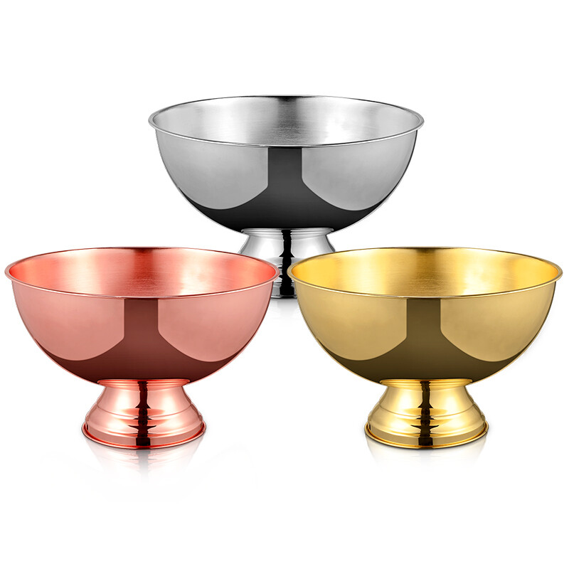 FEiNASi 304 stainless steel ice bucket red wine bucket champagne bowl/barrel beer bucket ice bucket champagne basin champagne ice bucket mirror silver-12L