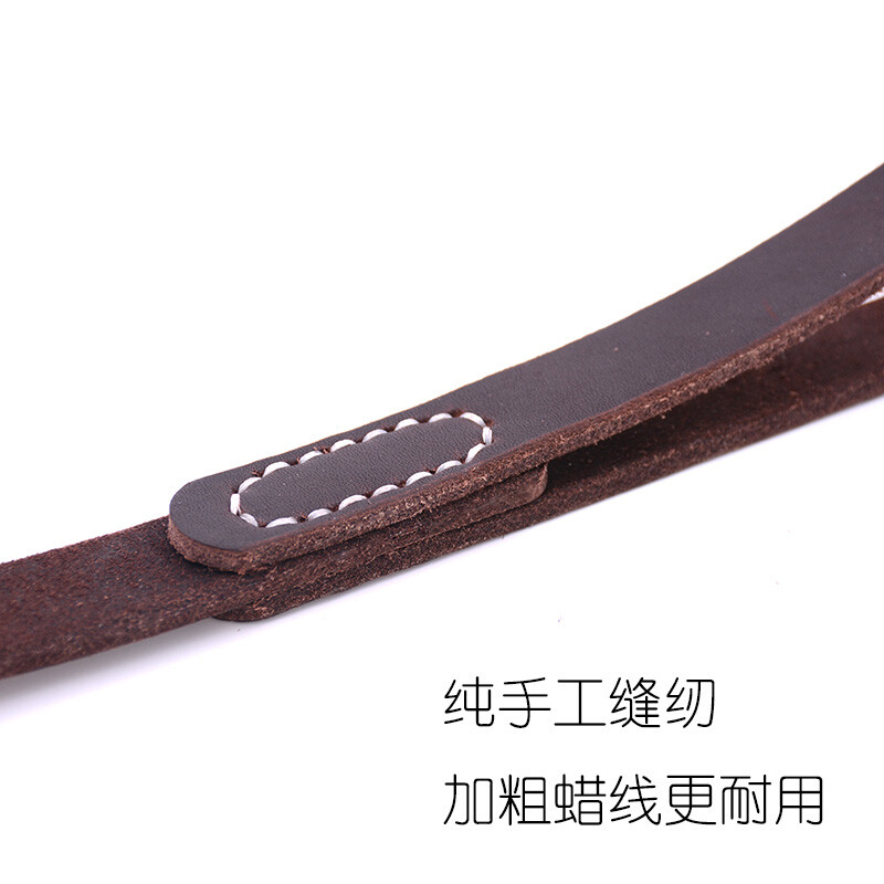 AYOUA dog leash collar, medium and large dog rope, cowhide golden retriever dog leash, Labrador Retriever, German Shepherd, dark brown, 1.1 meters long, leash (not including collar)