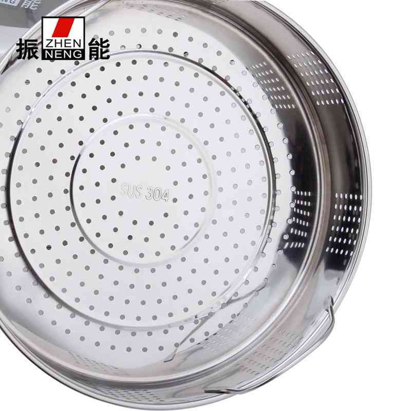Zhenneng B type Japanese style 304 food grade stainless steel thickened steamer single layer steamer double bottom gas induction cooker universal 26cm