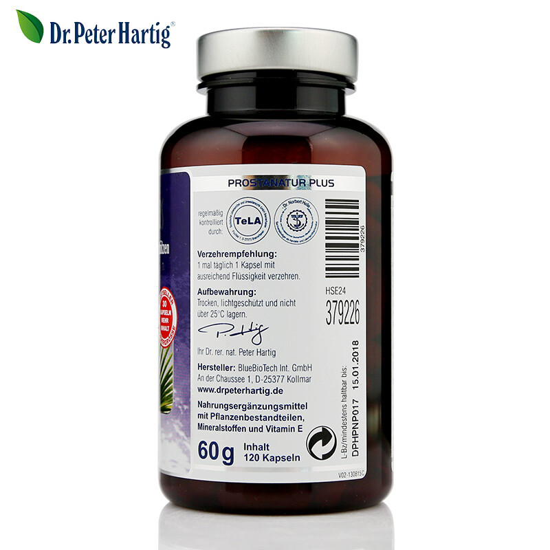 Dr.Peter Hartig Germany dph Saw Palmetto Lycopene Men's Urinary Frequency Urinary Urgency Prostate Capsules