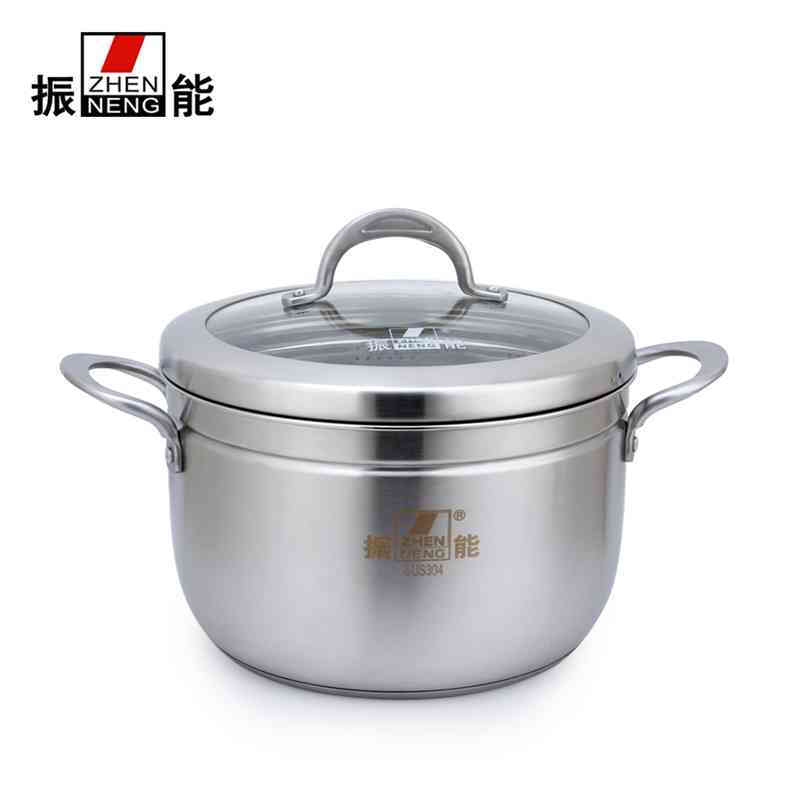 Zhenneng B type Japanese style 304 food grade stainless steel thickened steamer single layer steamer double bottom gas induction cooker universal 26cm