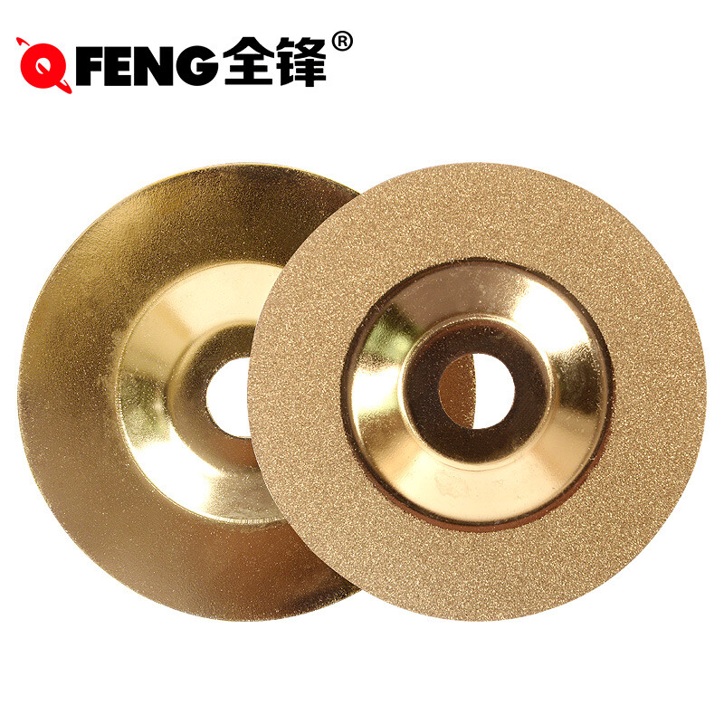 Quanfeng diamond cutting blade glass tile stone saw blade angle grinder grinding wheel ultra-thin grinding disc 4 inches bowl type titanium plated