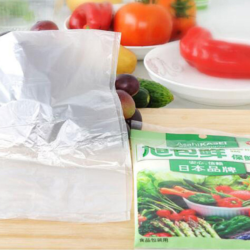 Asahi Baoxian Japanese brand fresh-keeping bags small disposable PE removable picnic food packaging 25*17cm*100 pieces