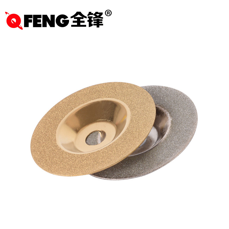 Quanfeng diamond cutting blade glass tile stone saw blade angle grinder grinding wheel ultra-thin grinding disc 4 inches bowl type titanium plated