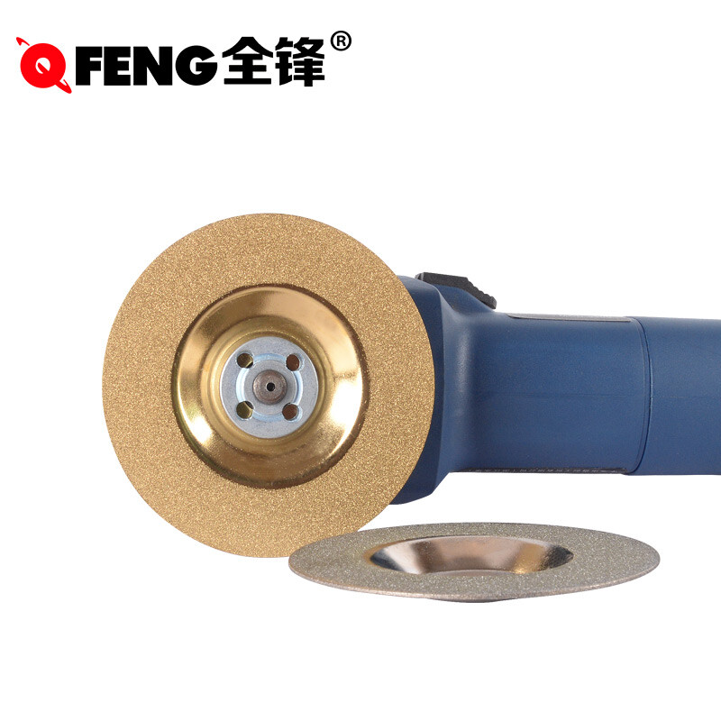 Quanfeng diamond cutting blade glass tile stone saw blade angle grinder grinding wheel ultra-thin grinding disc 4 inches bowl type titanium plated
