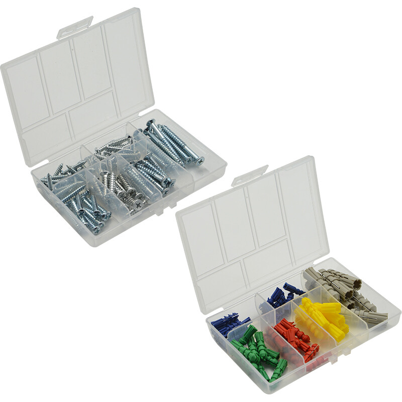 Kraftwell expansion screw expansion tube expansion bolt self-tapping screw wood screw combination set small yellow croaker self-tapping screw set 135 pieces expansion screw combination set NF2670