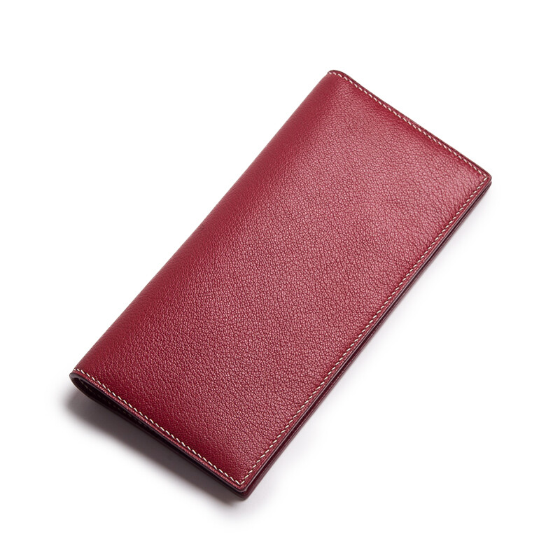 Children who are tired of playing, good things for restoration, 15 colors of handmade French sheepskin color large capacity retro long wallet cloth S14 color black