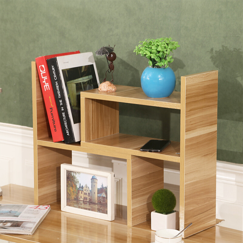Harlowton Creative Desk Bookshelf Retractable Student Desktop Small Harlowton Creative Desk Bookshelf Retractable Student Desktop Small Bookcase Simple Rack Storage Light Walnut