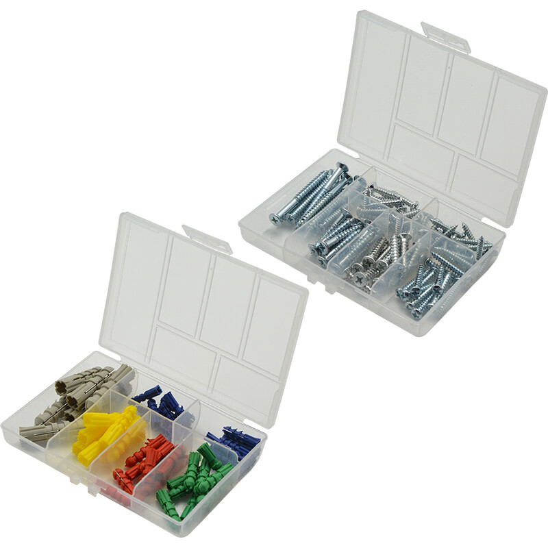 Kraftwell expansion screw expansion tube expansion bolt self-tapping screw wood screw combination set small yellow croaker self-tapping screw set 135 pieces expansion screw combination set NF2670