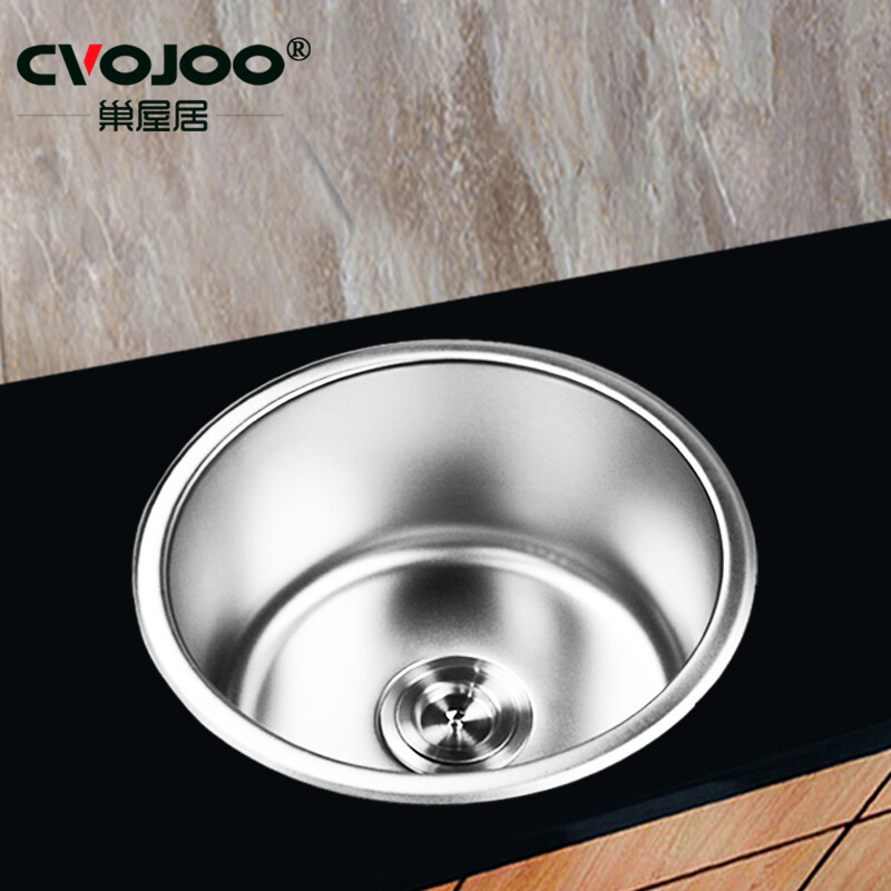 Nest House Brand Kitchen Stainless Steel Sink Single Slot Round Nest House Brand Kitchen Stainless Steel Sink Single Slot Round Basin Balcony Laundry Bucket Deeper 40cm Small 4040 Brushed