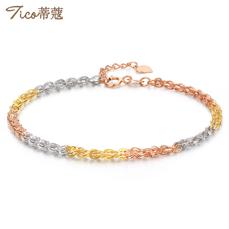Tiffany T515 Tri Color Phoenix 18k Gold Bracelet Las Fashion Tiffany T515 Tri Color Phoenix 18k Gold Bracelet Las Fashion Jewelry Silver Golden Rose Simple Elegant Au750 To Send S