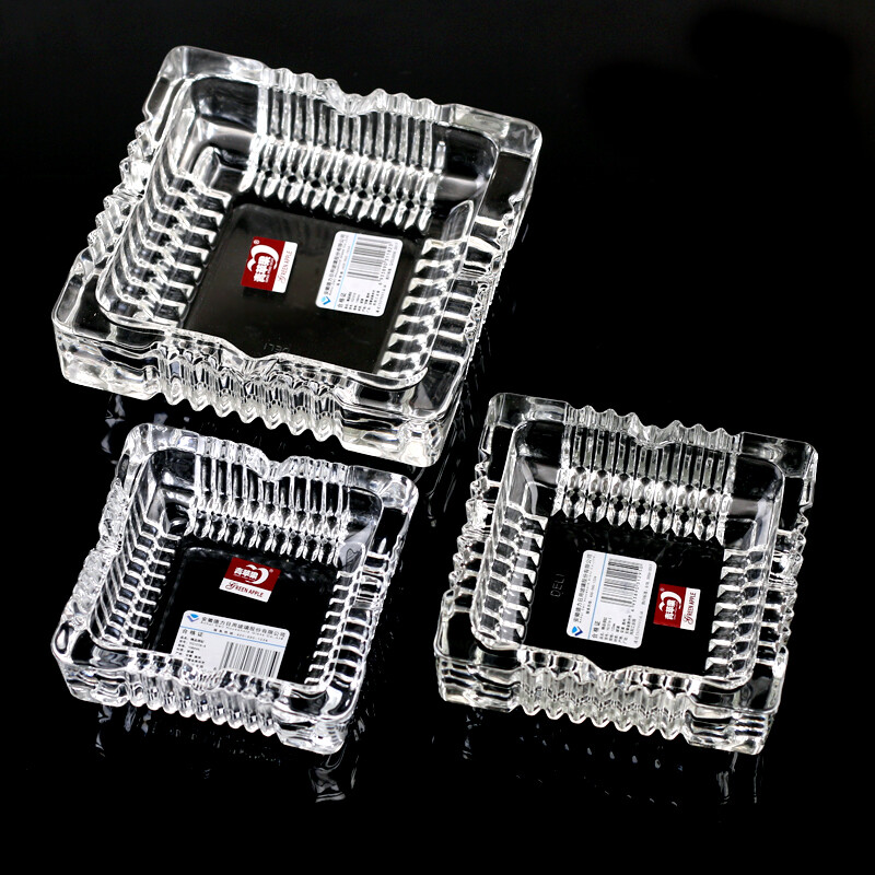 Green Apple (QINGPINGGUO) Green Apple Glass Ashtray Hotel Ashtray European Large Living Room Crystal Office Ashtray Diamond Large 190mm