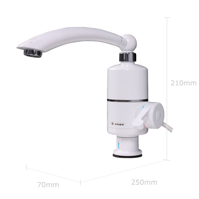 Feiyu electric hot water faucet rapid heating kitchen bathroom instant hot water faucet electric hot water faucet 234E bottom water inlet long elbow 3KW+10A leakage treasure