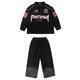 Mofu Kinderstreet Dance Trendy Kleidung Kinder Mode europäische und amerikanische Baseball -Kleidung Girls Hipphop Jacke Boy Hip Hop Performance Kleidung 300 schwarze Langarms + 349 Schwarze Hosen + 841 Weiß Kurzärmel 170 cm