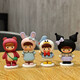 Gelun Cartoon Desktop Healing Healing Ornaments Pequeños Adornos Lindos Descuadados Heart Doll Car Office Mini Decoración de la fresa mochila Mochila Doll