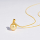 Tahiti 18K gold pearl pendant single perfect round strong light seawater South Sea gold pearl necklace A grade/gold beads 12-13mm +925 silver chain