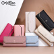 Goldlion Wallet Women's Long Genuine Leather New Style Fashion Simple Tri-fold Clutch Gift Mom Lady's Handbag [Pink Taro] [Official]