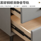 Biaoshuai bedside table simple modern soft leather locker storage cabinet home bedroom slate bedside small cabinet fully equipped off-white 45*40*45CM
