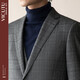 Vicutu Herrenanzug Wolle geschäftlich schlank Fit Fashion Plaidanzug Jacke VRS88312802t Grey Check 175b