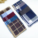 Duoyin men's cotton handkerchief old-fashioned cotton soft sweat-absorbent towel thin handkerchief plaid old man random color (3 pieces) [30*30 size]